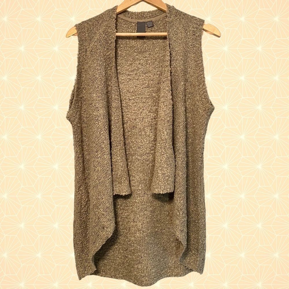 Quinn Tan Waterfall Vest, Lightweight, Layering, Farmhouse, Chic